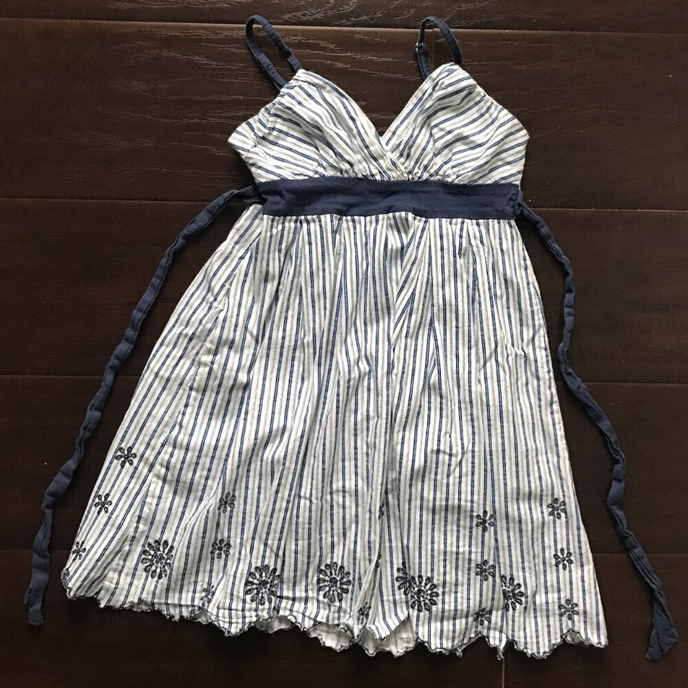 Spaghetti Strap Striped Summer Dress, Cool Cotton